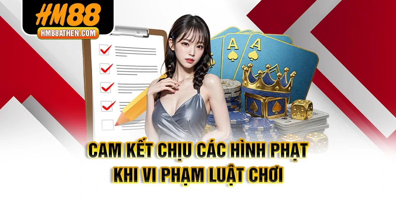 Cam kết chịu các hình phạt khi vi phạm luật chơi